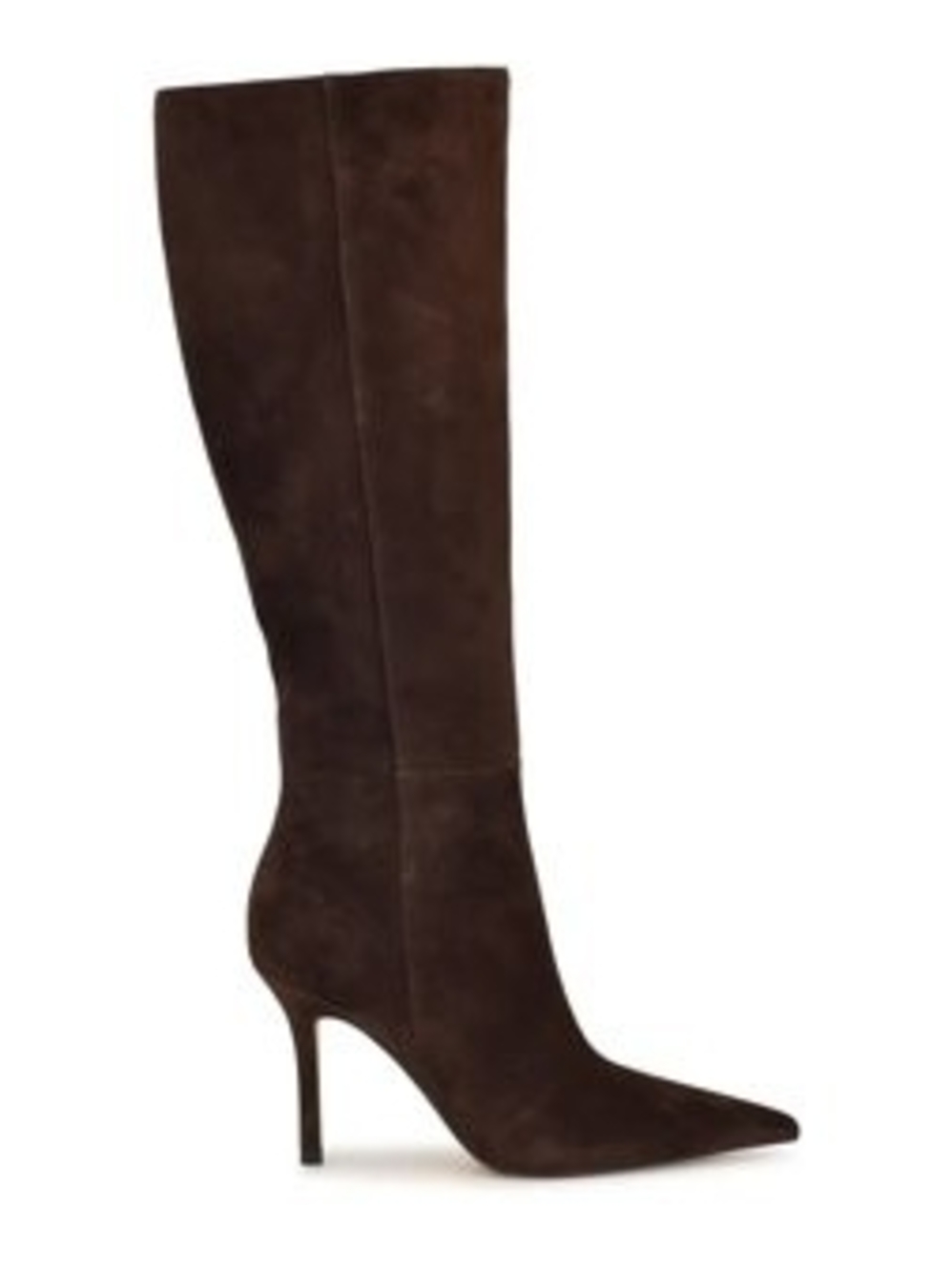 Nine West Dark Brown Suede Over-the-Knee Pointed-Toe Boot